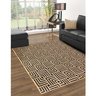 Tapete Sala Moderno Geometrico Tabuleiro 150x200 Cm Bege 72 - 1