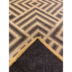 Tapete Sala Moderno Geometrico Tabuleiro 150X200 Cm Bege 72 - 3