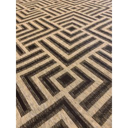 Tapete Sala Moderno Geometrico Tabuleiro 150X200 Cm Bege 72 - 2