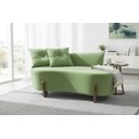 Ver imagem 2 de Namoradeira Sofá Feijão Luna 130cm Orgânica Bouclé Verde