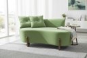 Ver imagem 2 de Namoradeira Sofá Feijão Luna 130cm Orgânica Bouclé Verde