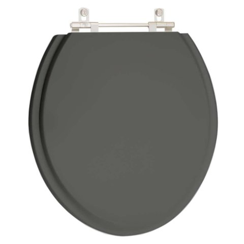 Assento Sanitario Poliéster Convencional Oval Cinza Vip para Vaso Deca