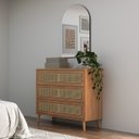 Ver imagem 5 de Cômoda 3 Gavetas Palha Espelho Superior 105cm 100% Mdf Tw57 Nature Dalla Costa