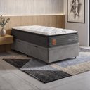Ver imagem 2 de Cama Box Baú Solteiro Molas Ensacadas Pillow Super Monaco 88x188x75cm Probel - Suporta até 180kg