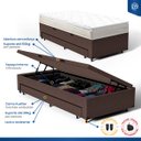 Ver imagem 3 de Cama Box Baú com Colchão de Espuma D45 Pillow Top Ortopédico Domo + Auxiliar Solteiro 88cm
