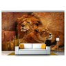 Papel de Parede Animais Leão e Leoa 3d Anm199 - 1