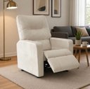 Ver imagem 1 de Poltrona do Papai Reclínavel Matrix Suede - Élpis Móveis - Bege