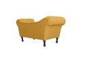 Ver imagem 2 de Recamier Decorativo Divã Dubai Couro Amarelo Pés Madeira Ms Decor