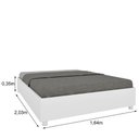 Ver imagem 3 de Cama Box Casal Monaco Queen TCIL Móveis: Branco