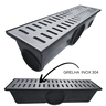 Ralo Linear 15x50 Inox com 3 Saídas de 3 Polegadas Ideal para Drenagem de Águas Pluviais - 5