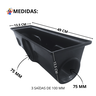 Ralo Linear 15x50 Inox com 3 Saídas de 3 Polegadas Ideal para Drenagem de Águas Pluviais - 6