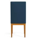 Ver imagem 4 de Kit 2 Cadeiras de Jantar Brisa Suede Azul Marinho Base de Madeira - Pallazio