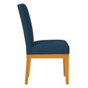 Ver imagem 3 de Kit 2 Cadeiras de Jantar Brisa Suede Azul Marinho Base de Madeira - Pallazio