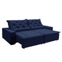 Ver imagem 2 de Sofá Sevilha Retratil e Reclinavel 2,52 Mts Suede Azul Sd Estofados