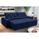 Ver imagem 1 de Sofá Sevilha Retratil e Reclinavel 2,52 Mts Suede Azul Sd Estofados