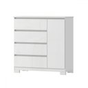 Ver imagem 2 de Cômoda Vega 1 Porta 4 Gavetas Branco Neve - Mx Móveis