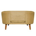 Ver imagem 4 de Cama para Cachorro Pet Sofá Gato Pé Palito Caminha Confortável com Almofada Veludo Mostarda