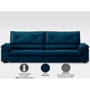 Ver imagem 6 de Sofá com Carregador Usb e Molas no Assento Retrátil Reclinável Nice 2,50m Velosuede - Netsofas