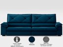 Ver imagem 6 de Sofá com Carregador Usb e Molas no Assento Retrátil Reclinável Nice 2,50m Velosuede - Netsofas
