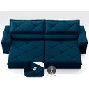 Ver imagem 4 de Sofá com Carregador Usb e Molas no Assento Retrátil Reclinável Nice 2,50m Velosuede - Netsofas