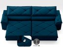 Ver imagem 4 de Sofá com Carregador Usb e Molas no Assento Retrátil Reclinável Nice 2,50m Velosuede - Netsofas