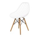 Ver imagem 3 de Kit Mesa Eames Vidro 90cm + 4 Cadeiras Kaila Dsw Seat&Co