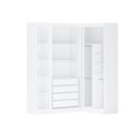 Ver imagem 2 de Guarda-Roupa Closet Modulado de Canto L sem Portas 4 Gavetas 4 Prateleiras Versatille Yescasa