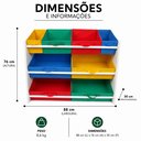 Ver imagem 5 de Organizador de Brinquedos Infantil Organibox Colorido