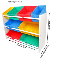 Organizador de Brinquedos Infantil Organibox Colorido Cor:multicolor - 2