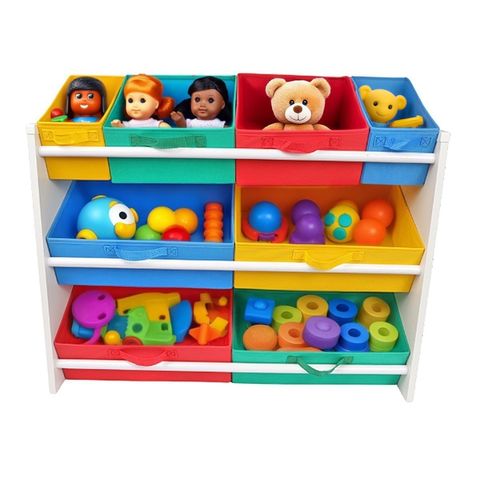 Organizador de Brinquedos Infantil Organibox Colorido Cor:multicolor