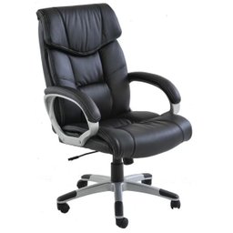 Cadeira de Escritório Home Office Ceuta Giratória Pu Preta - 1