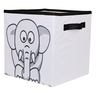 Caixa Organizador de Brinquedo Infantil Colorida Estampada 28x30x28cm Estampa:elefante - 3