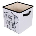 Ver imagem 2 de Caixa Organizador de Brinquedo Infantil Colorida Estampada 28x30x28cm Estampa:elefante