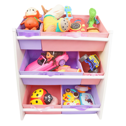 Organizador de Brinquedos Infantil Médio Montessoriano Rosa e Lilás - 3