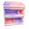 Organizador de Brinquedos Infantil Médio Montessoriano Rosa e Lilás - 1