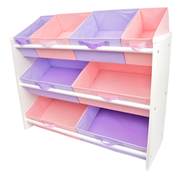 Organizador de Brinquedos Infantil Organibox Feminino Cor: Rosa e Lilas - 5