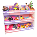 Ver imagem 1 de Organizador de Brinquedos Infantil Organibox Feminino Cor: Rosa e Lilas
