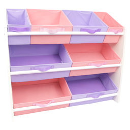 Organizador de Brinquedos Infantil Organibox Feminino Cor: Rosa e Lilas - 4