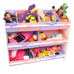 Organizador de Brinquedos Infantil Organibox Feminino Cor: Rosa e Lilas - 2