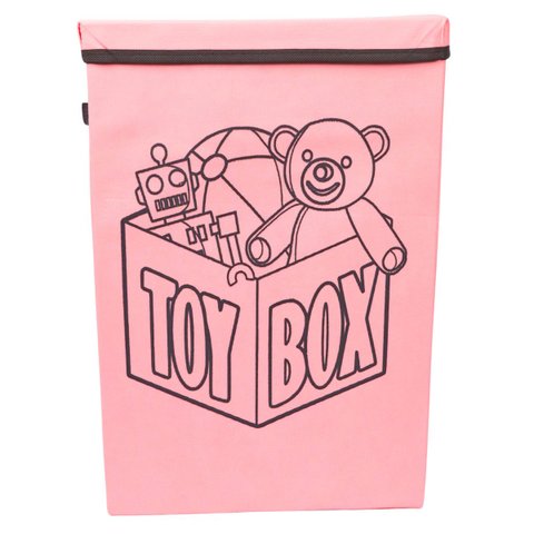 Cesto Porta Brinquedo, Caixa de Brinquedo - Rosa