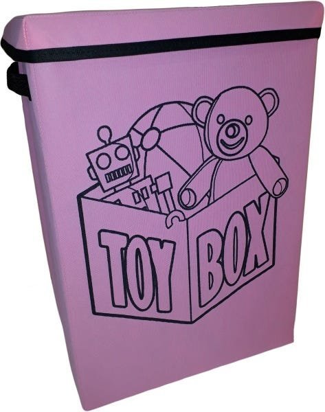 Cesto Porta Brinquedo, Caixa De Brinquedo - Rosa - 3
