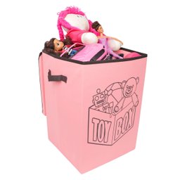 Cesto Porta Brinquedo, Caixa de Brinquedo - Rosa - 3