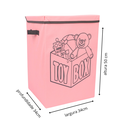 Ver imagem 5 de Cesto Porta Brinquedo, Caixa de Brinquedo - Rosa