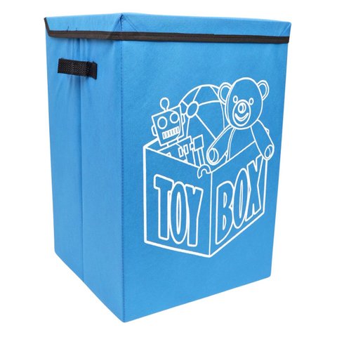 Cesto Porta Brinquedo, Caixa de Brinquedo - Azul