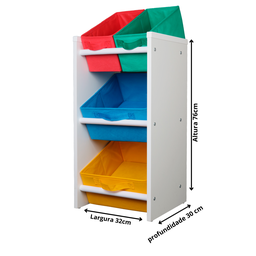 Organizador de Brinquedos Infantil Mini - Colorido - 3