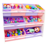 Organizador de Brinquedos Infantil Organibox Feminino Rosa e Lilas - 6