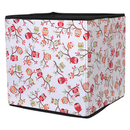 Puff Baú Organibox 36x39x36 Estampa Corujinha - 2