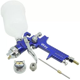 Kit 2 Pistola Pintura Gravidade Profissional HVLP 2 Bicos 1,4 1,7mm 600ml Importway IWPPHVLP-2B - 2