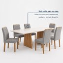 Ver mais imagens de Conjunto Sala de Jantar 6 Lugares Retangular Tampo MDF 160x80cm Mesa Lyra e Cadeiras Carol