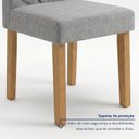 Ver imagem 7 de Conjunto Sala de Jantar 6 Lugares Retangular Tampo MDF 160x80cm Mesa Lyra e Cadeiras Carol